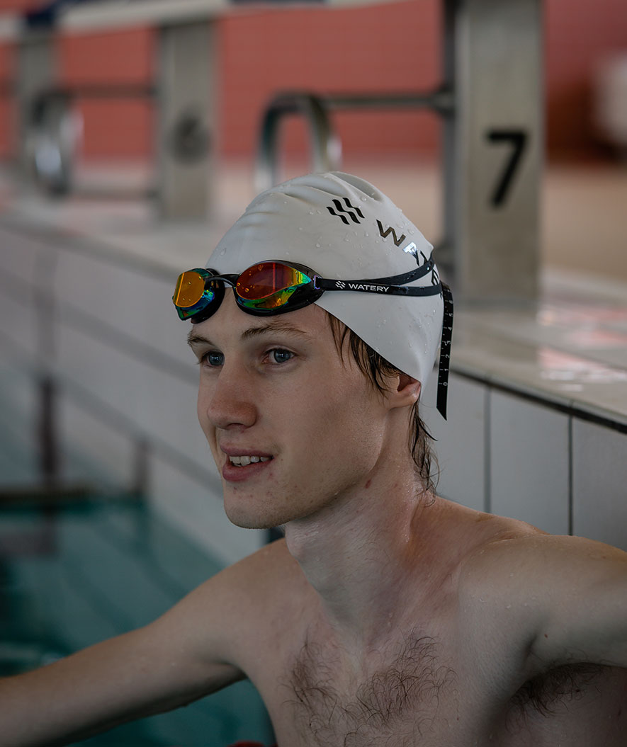 Watery Elite zwembril - Poseidon Ultra Mirror - Zwart/zilver