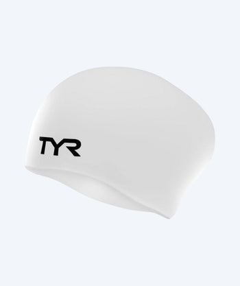 TYR badmuts voor lang haar - Silicone - Wit