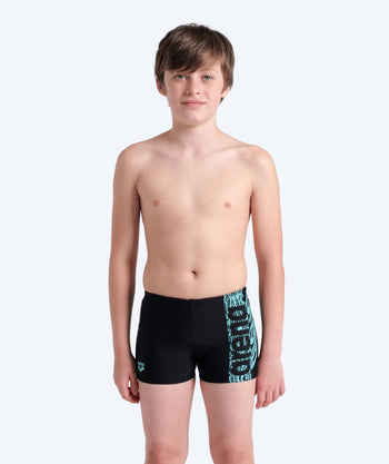 Arena jongens zwemboxers - Shaking - Zwart/Wit