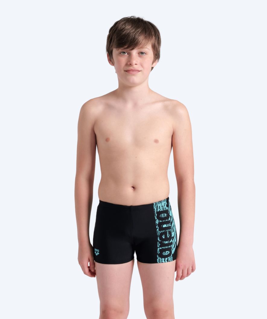 Arena jongens zwemboxers - Shaking - Zwart/Wit