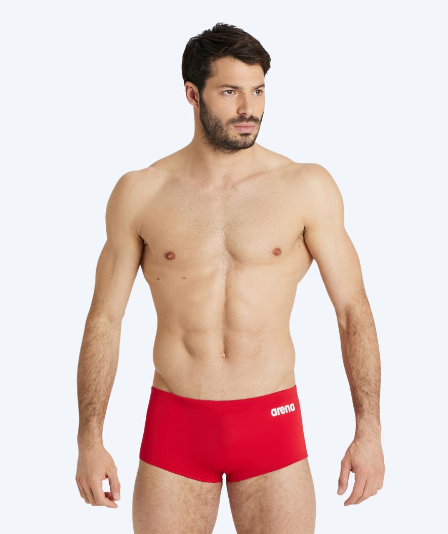 Arena heren zwemboxers - Solid Squared - Rood