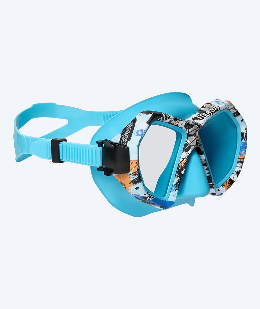 Watery duikbril voor junior (8-15) - Riku Camo - Blauw
