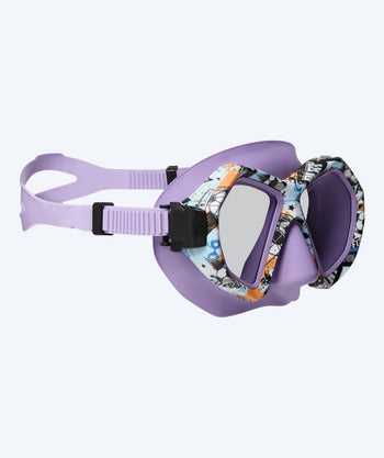 Watery duikbril voor junior (8-15) - Riku Camo - Paars