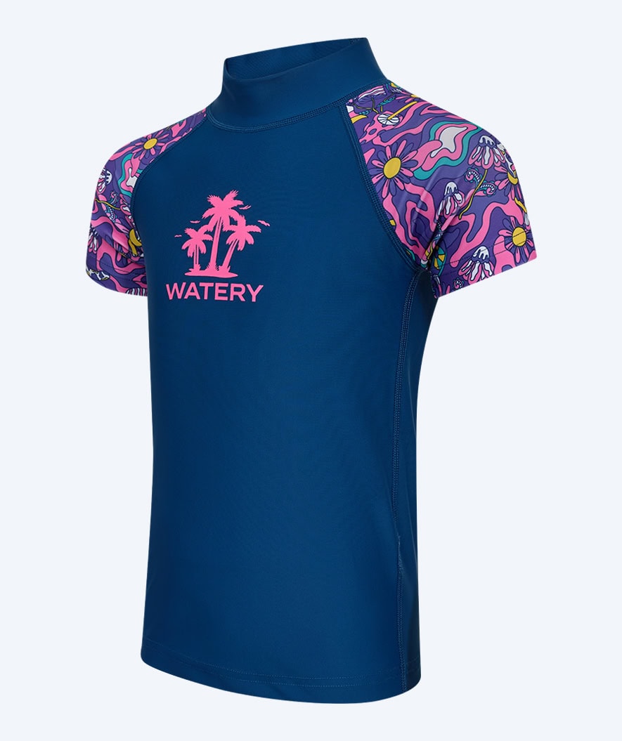 Watery UV-shirt voor kinderen - Osiris Korte Mouw Rashguard - Multi/donkerblauw