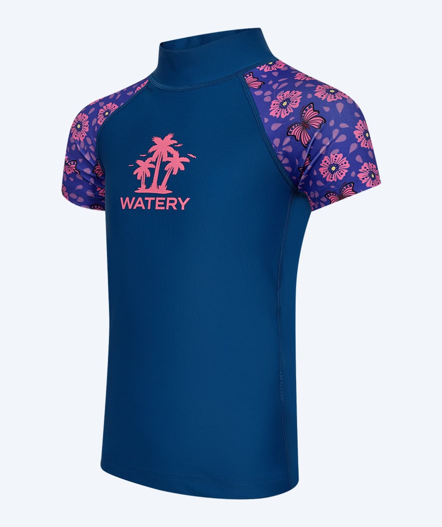 Watery UV-shirt voor kinderen - Osiris Korte Mouw Rashguard - Paars/donkerblauw