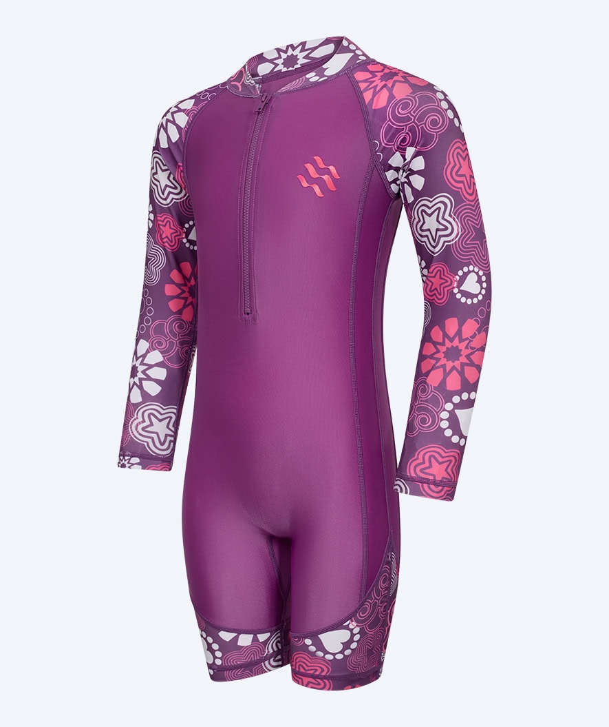 Watery UV-zwempak voor kinderen - Athena Lange Mouw Rashguard - Paars