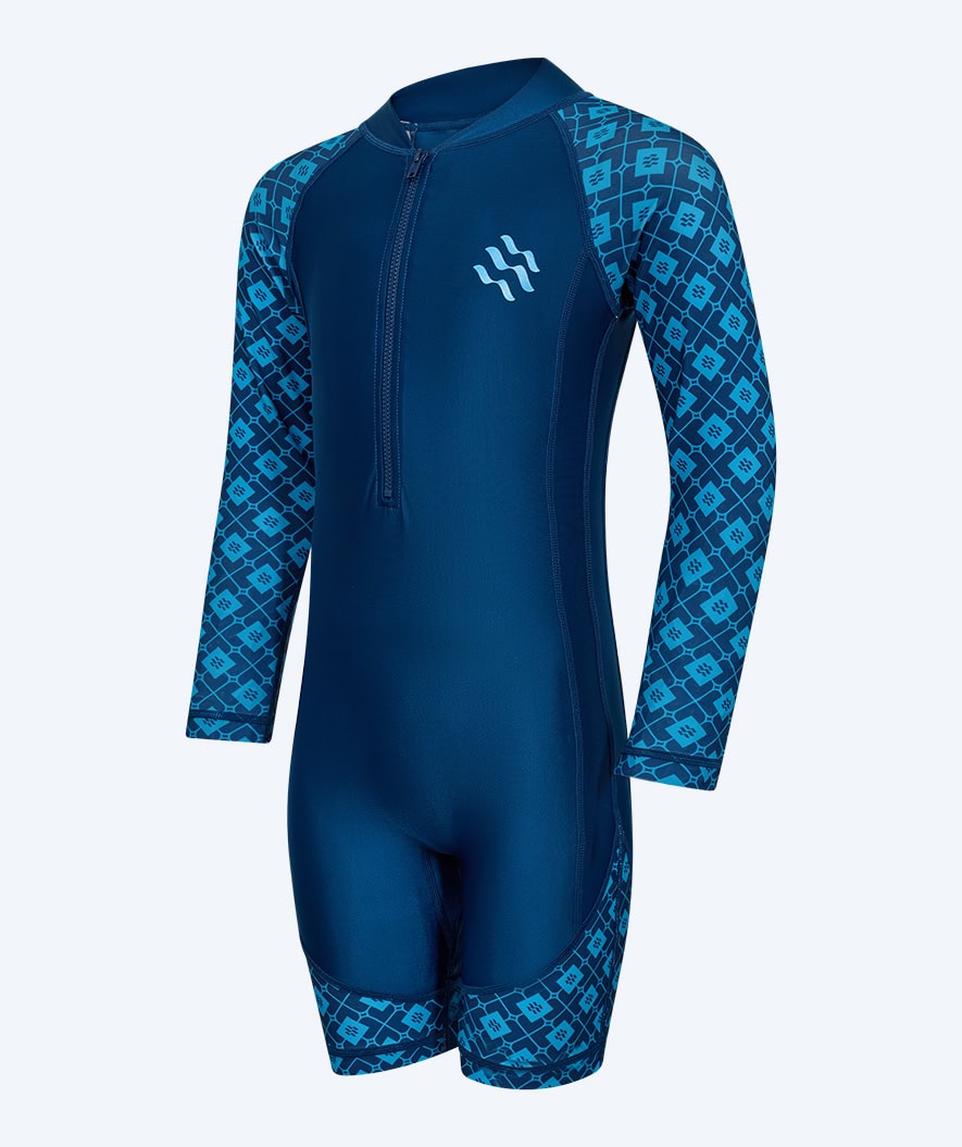 Watery UV-zwempak voor kinderen - Athena Lange Mouw Rashguard - Donkerblauw