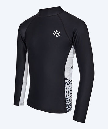 Watery UV-shirt voor mannen - Scylla Lange Mouw Rashguard - Zwart/wit
