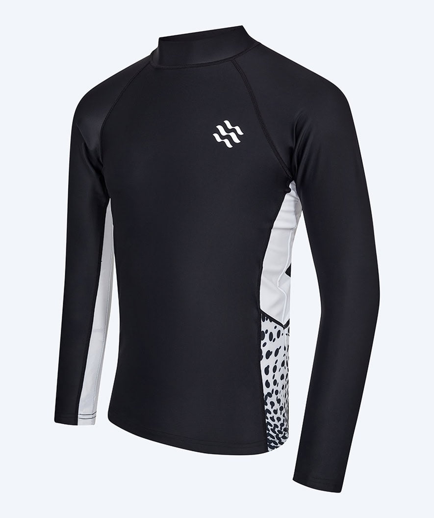Watery UV-shirt voor mannen - Scylla Lange Mouw Rashguard - Zwart/wit