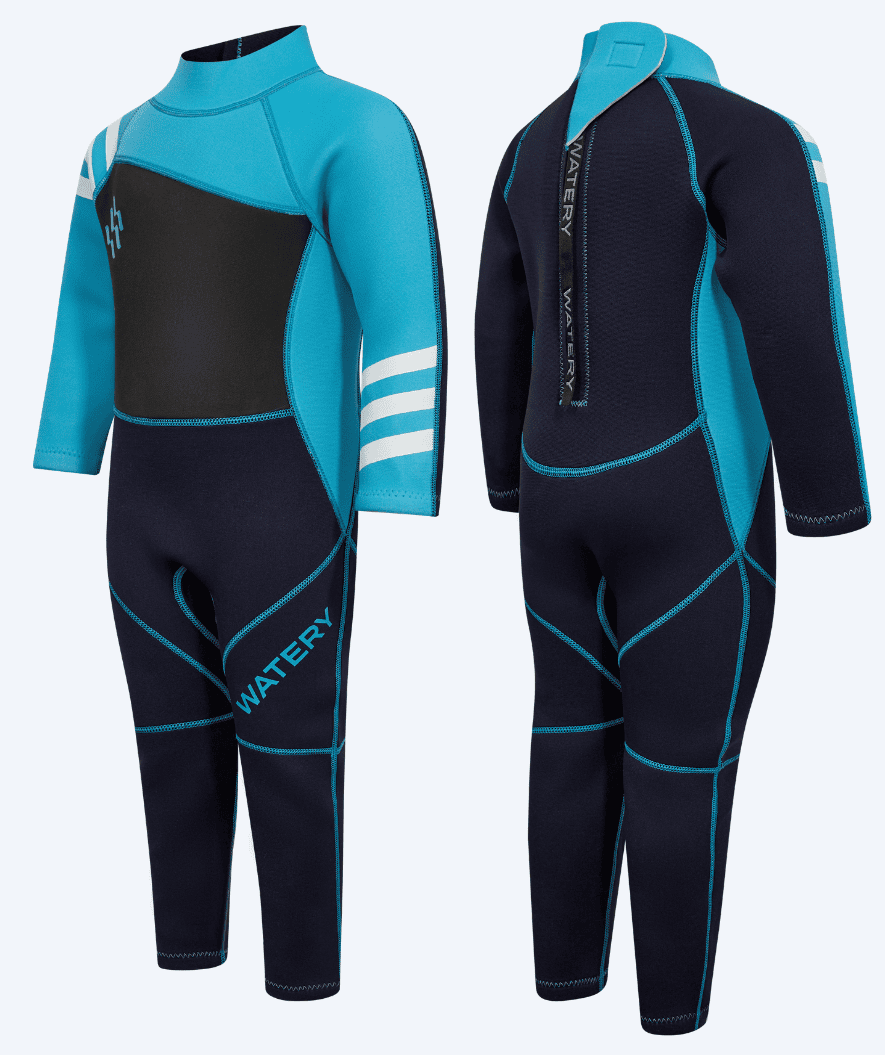 Watery wetsuit voor kinderen - Electra (2.2mm) - Donkerblauw/lichtblauw