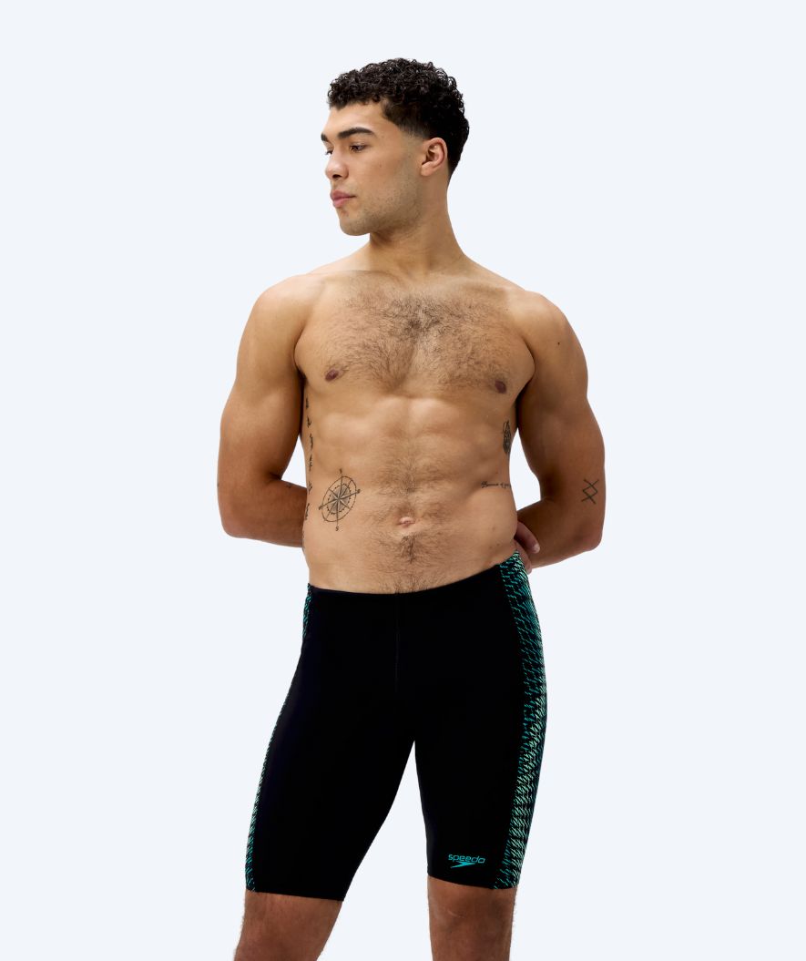 Speedo zwemjammer voor mannen - Endurance Max Tech Pannel - Zwart/groen