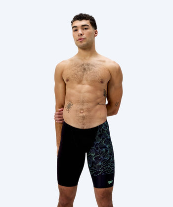Speedo heren zwemjammer - Hyperboom V-Cut - Zwart/groen