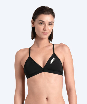 Arena dames bikini top - Solid Tie Back - Zwart