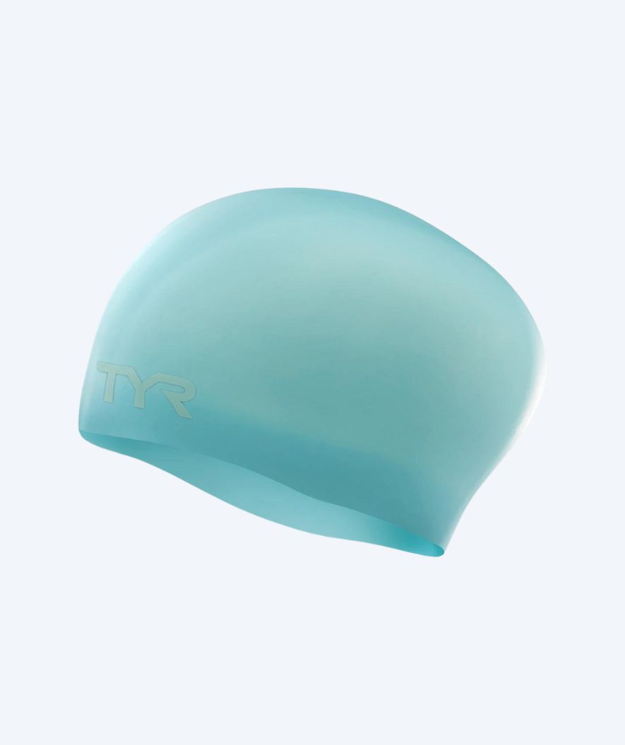 TYR badmuts voor lang haar - Silicone - Lichtblauw
