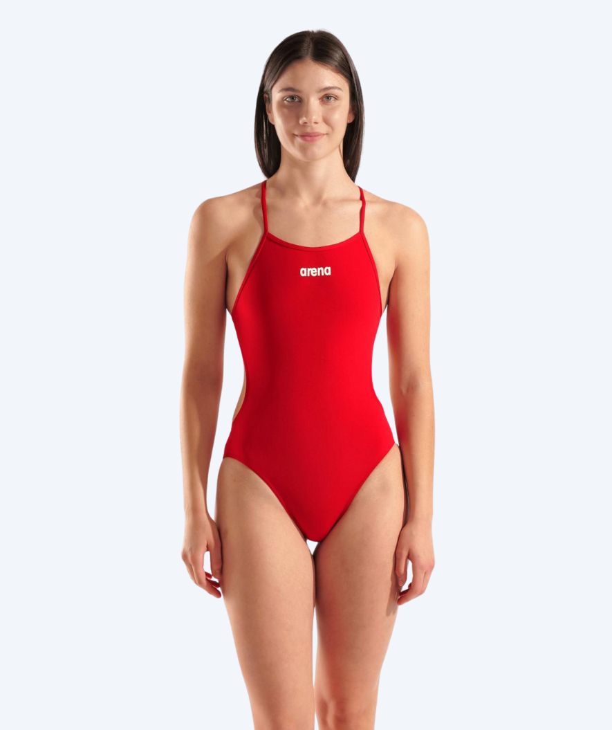 Arena badpakken voor vrouwen - Solid Tie Back - Rood