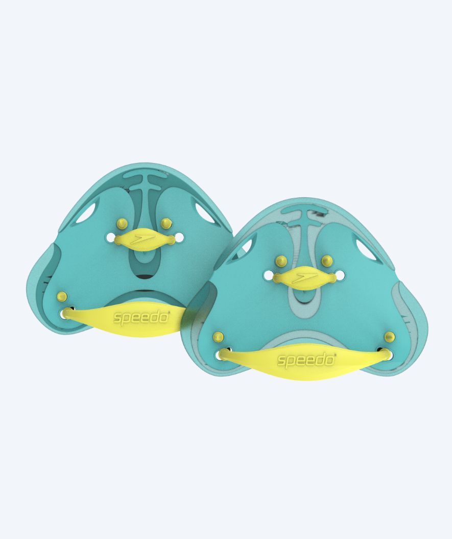 Speedo finger paddles - Turkoois/geel