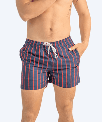 Watery zwemshorts voor mannen - Marilla Eco - Donkerblauw/rood