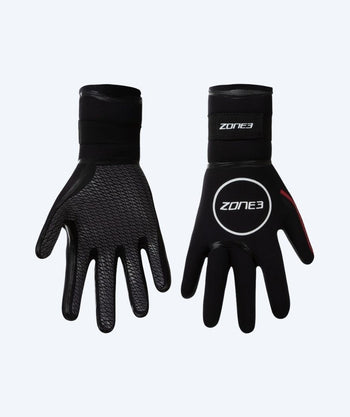 ZONE3 neopreen handschoenen - Heat-Tech (3.5mm) - Zwart/Rood