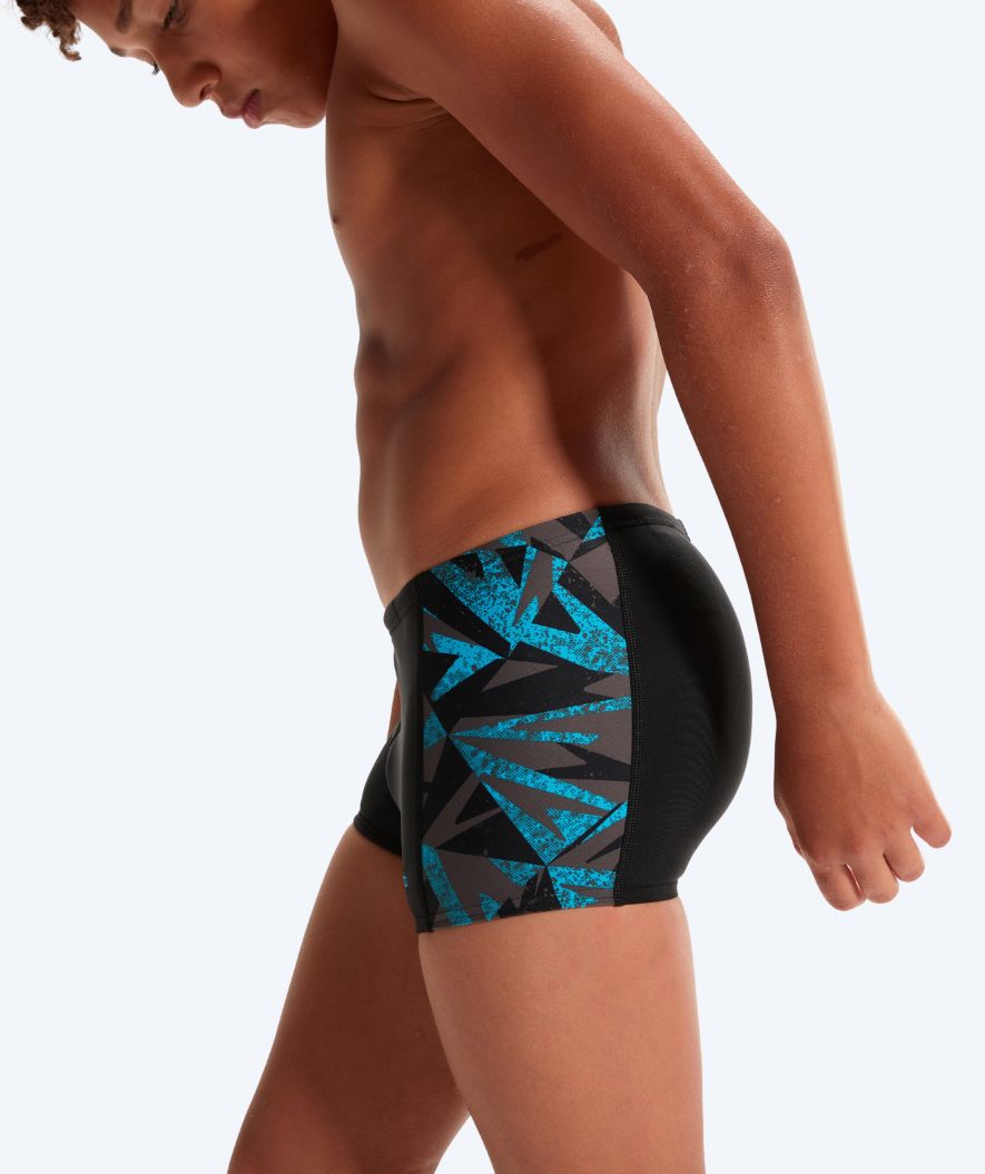 Speedo jongens zwemboxers - Hyperboom Panel - Zwart/blauw