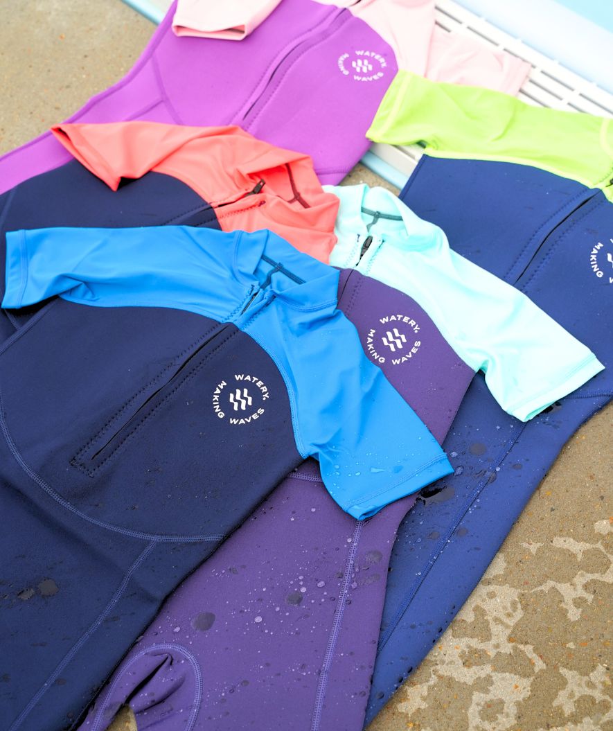 Watery kind UV wetsuit - Calypso Shorty - Donkerblauw