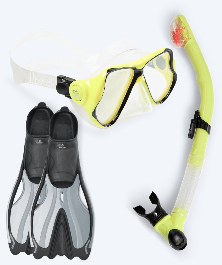 Watery snorkelset voor volwassenen - Delphina/Hudson - Geel
