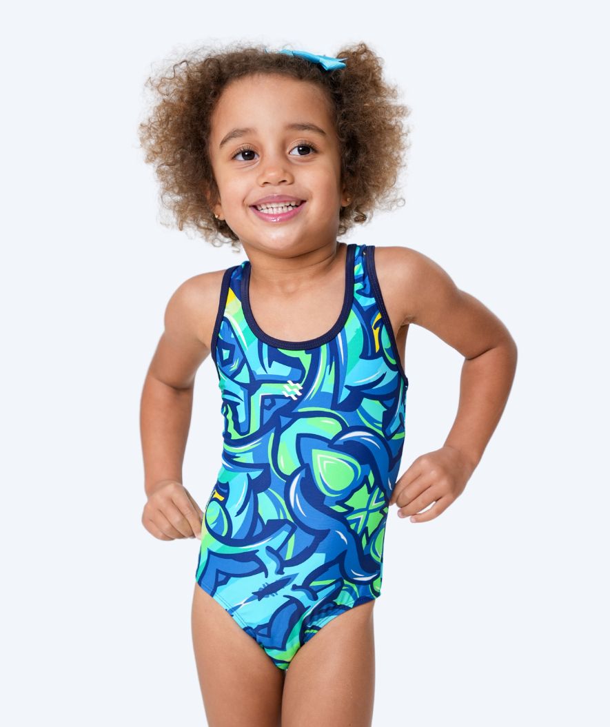 Watery badpakken voor meisjes - Rodney - Blauw/groen