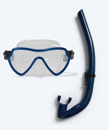 Watery Combo snorkelset voor volwassenen (vanaf 15 jaar) - Fraser/Coast - Blauw/donkerblauw