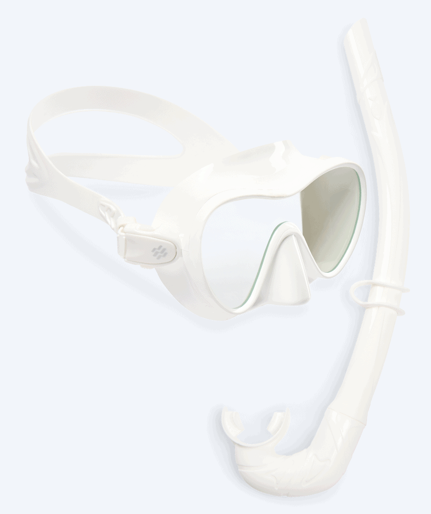 Watery Combo snorkelset voor volwassenen - Cliff - Wit
