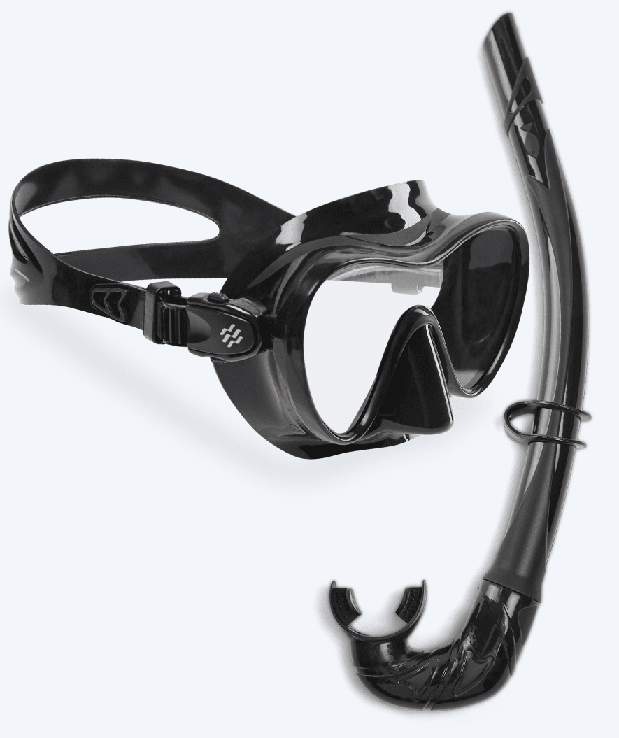 Watery volwassenen Combo snorkelset - Cliff - Zwart