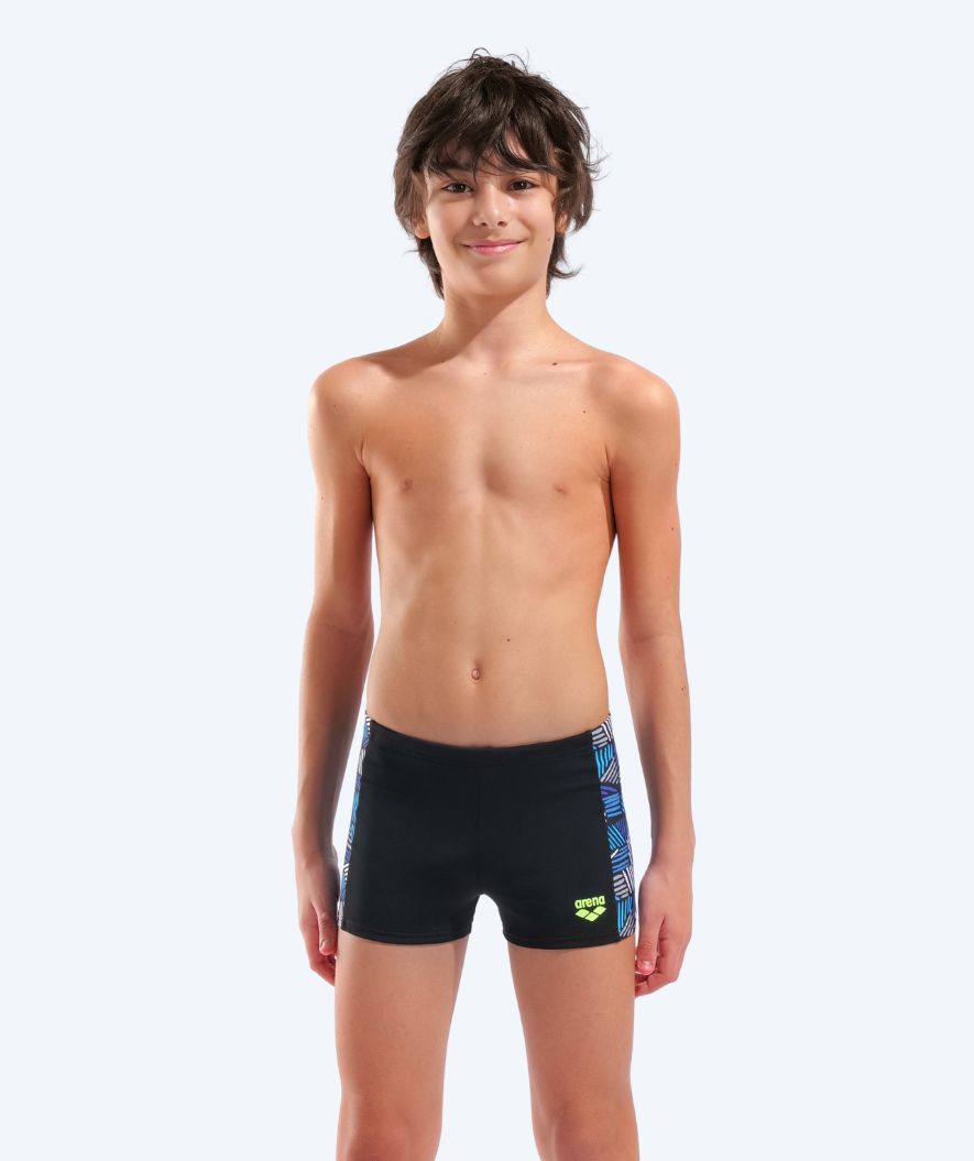 Arena zwemboxer voor jongens - Candies - Zwart/blauw