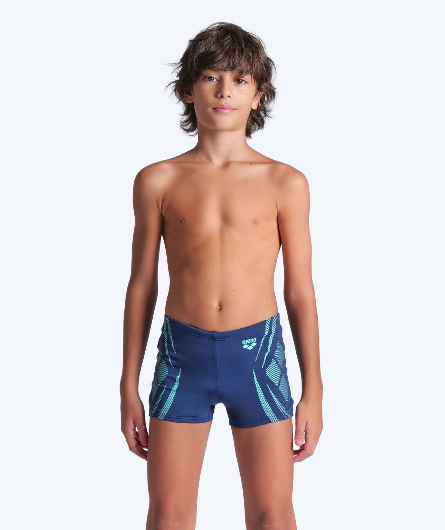 Arena zwemboxer voor jongens - Poseidonia - Donkerblauw/lichtblauw