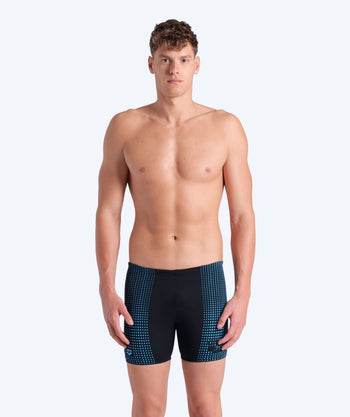 Arena heren zwemjammer - Foggy Dots - Zwart/lichtblauw