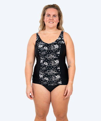 Watery grote badpakken met bloemenprint voor vrouwen - Vale - Zwart/wit