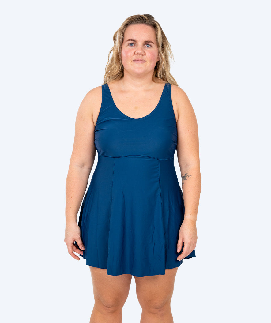 Watery dames badpak met rokje - River - Donkerblauw