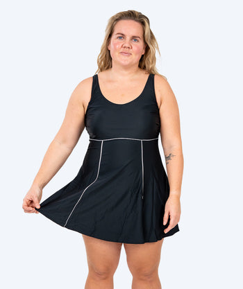 Watery dames badpak met rokje - River - Zwart/wit