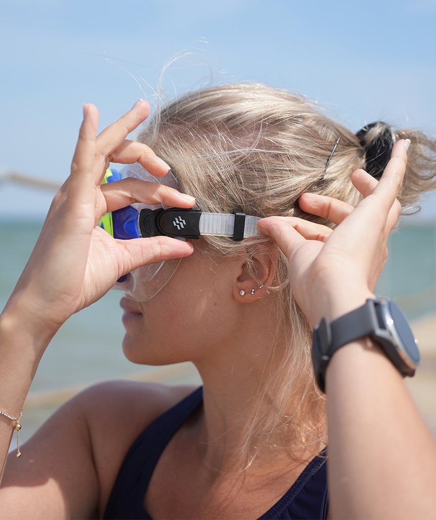 Watery volwassenen Combo snorkelset (vanaf 15 jaar) - Leach Pro - Blauw/geel