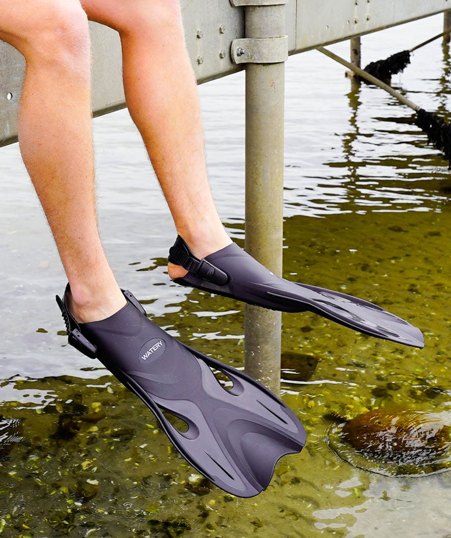 Watery korte zwemvinnen - Fisher - Zwart