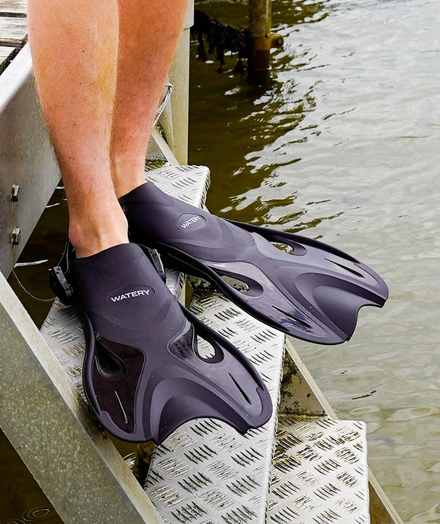 Watery korte zwemvinnen - Fisher - Zwart