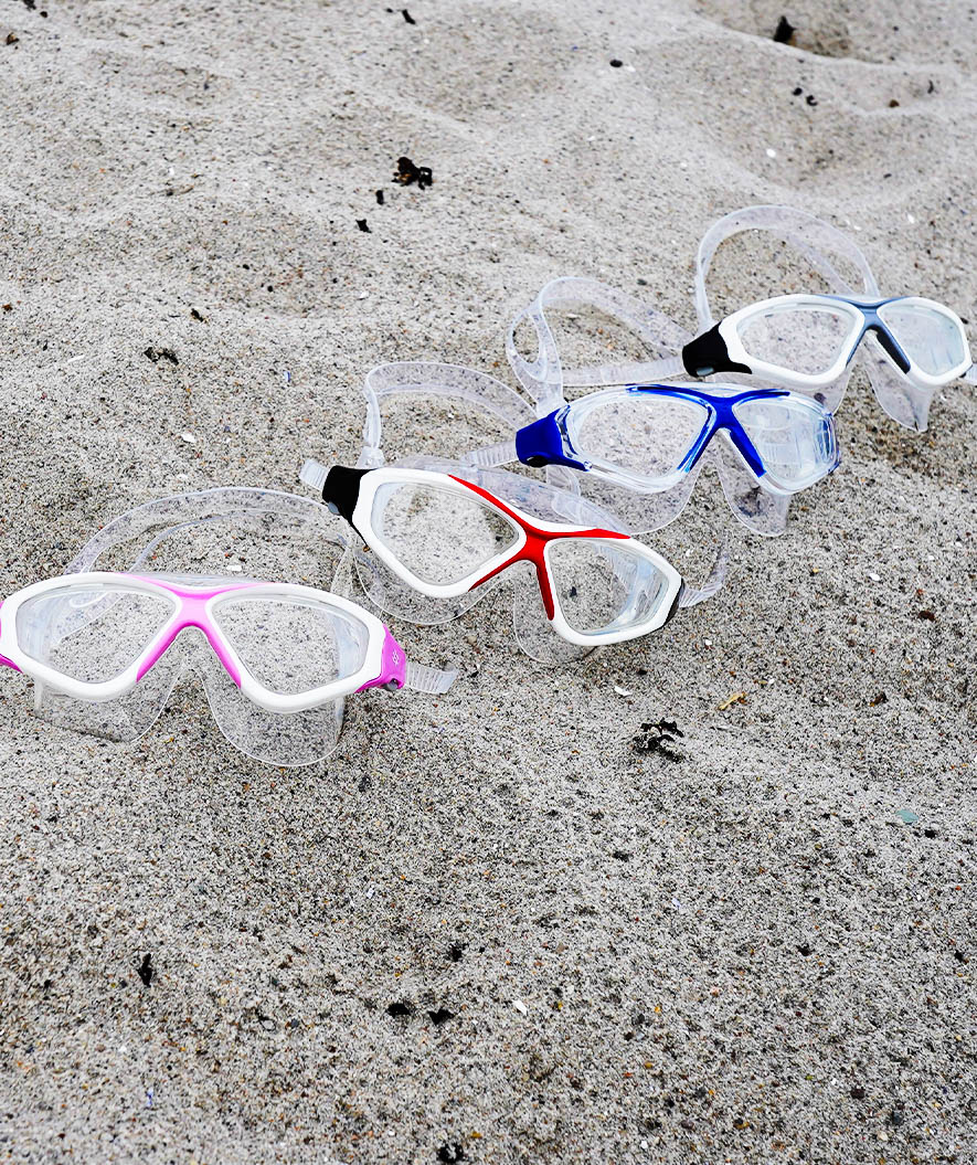 Watery volwassenen zwemmasker - Mantis - Wit/grijs