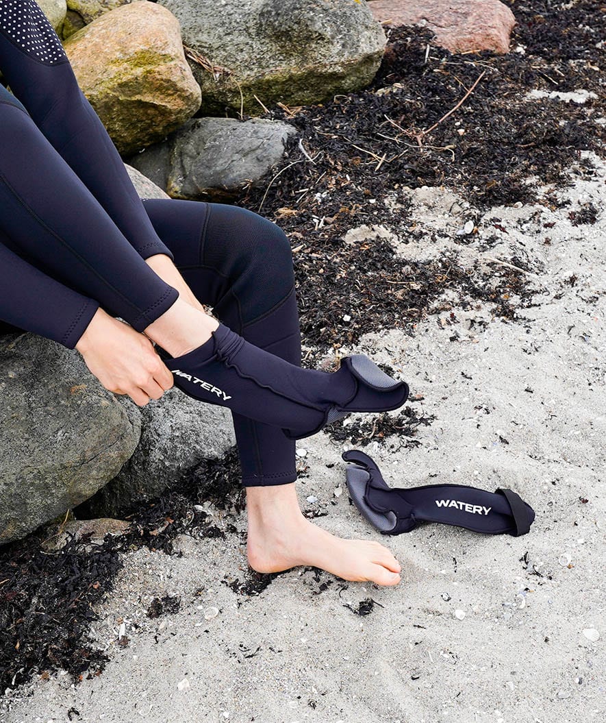 Watery neopreen sokken voor open water - Calder Pro (2mm) - Zwart