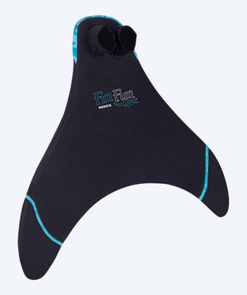 Fin Fun volwassenen zeemeermin monovin - Zwart/lichtblauw