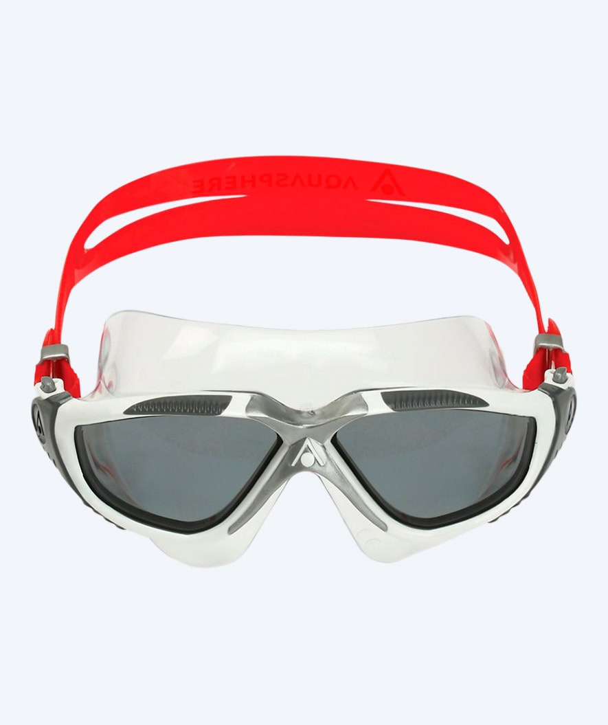 Aquasphere zwemmasker - Vista - Wit/rood (Smoke lens)