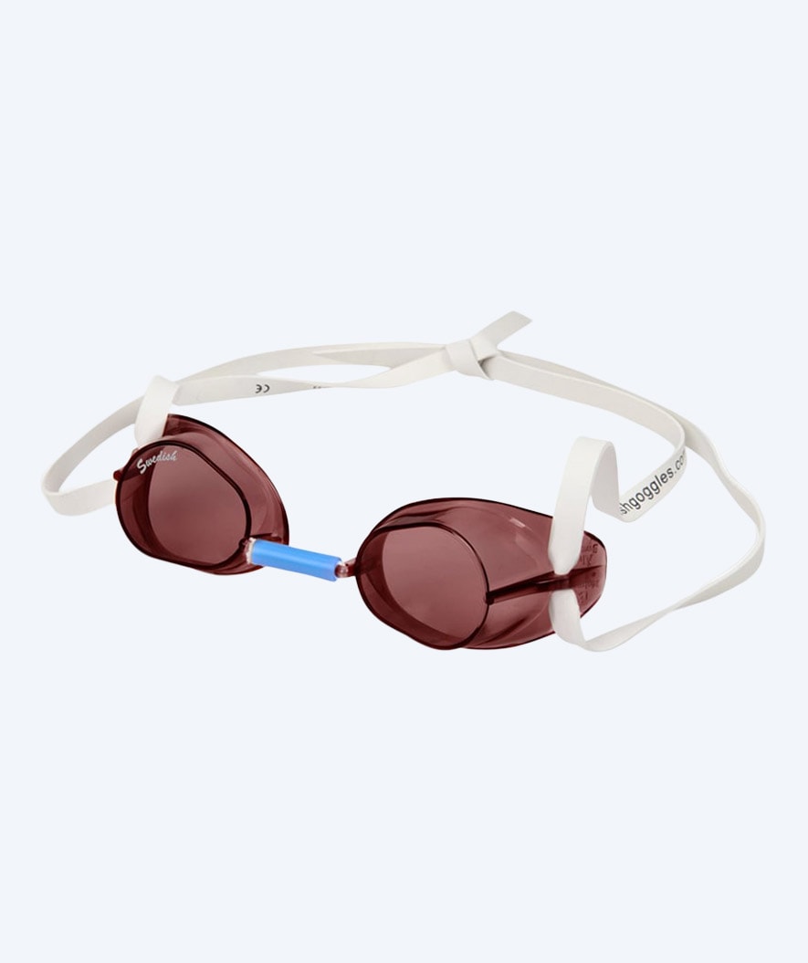 Malmsten training zwembril - Swedish Originals - Wit (Smoke lens)