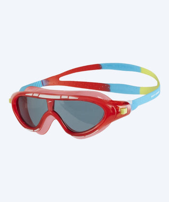Speedo kind zwemmasker - Biofuse Rift - Rood/zwart (Smoke lens)