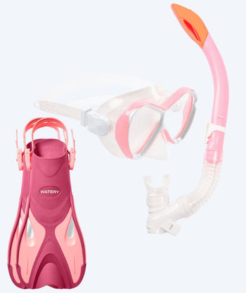 Watery snorkelset voor kinderen - Fisher/Triton - Roze/lichtroze