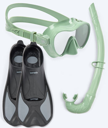 Watery snorkelset voor kinderen - Pike/Cliff - Groen