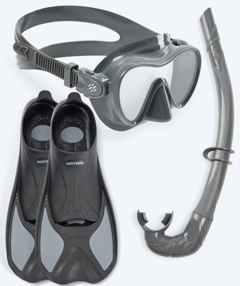 Watery snorkelset voor kinderen - Pike/Cliff - Grijs