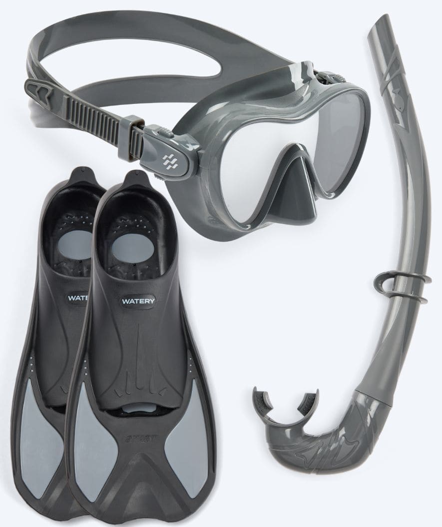 Watery snorkelset voor kinderen - Pike/Cliff - Grijs