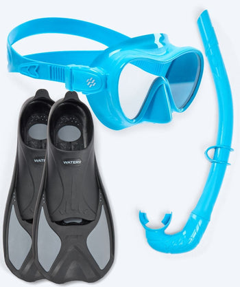 Watery snorkelset voor kinderen - Pike/Cliff - Lichtblauw
