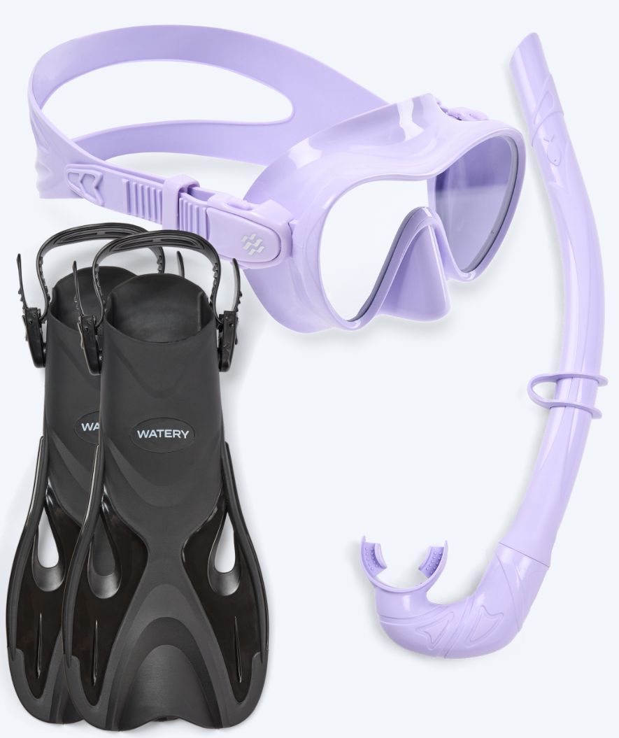 Watery snorkelset voor kinderen - Fisher/Cliff - Paars